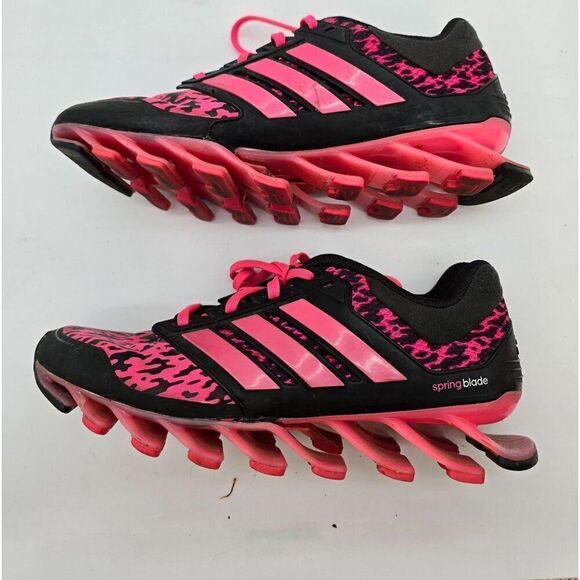 Adidas Springblade Women's Running Shoes Pink & Black Size 8 - Picture 8 of 9